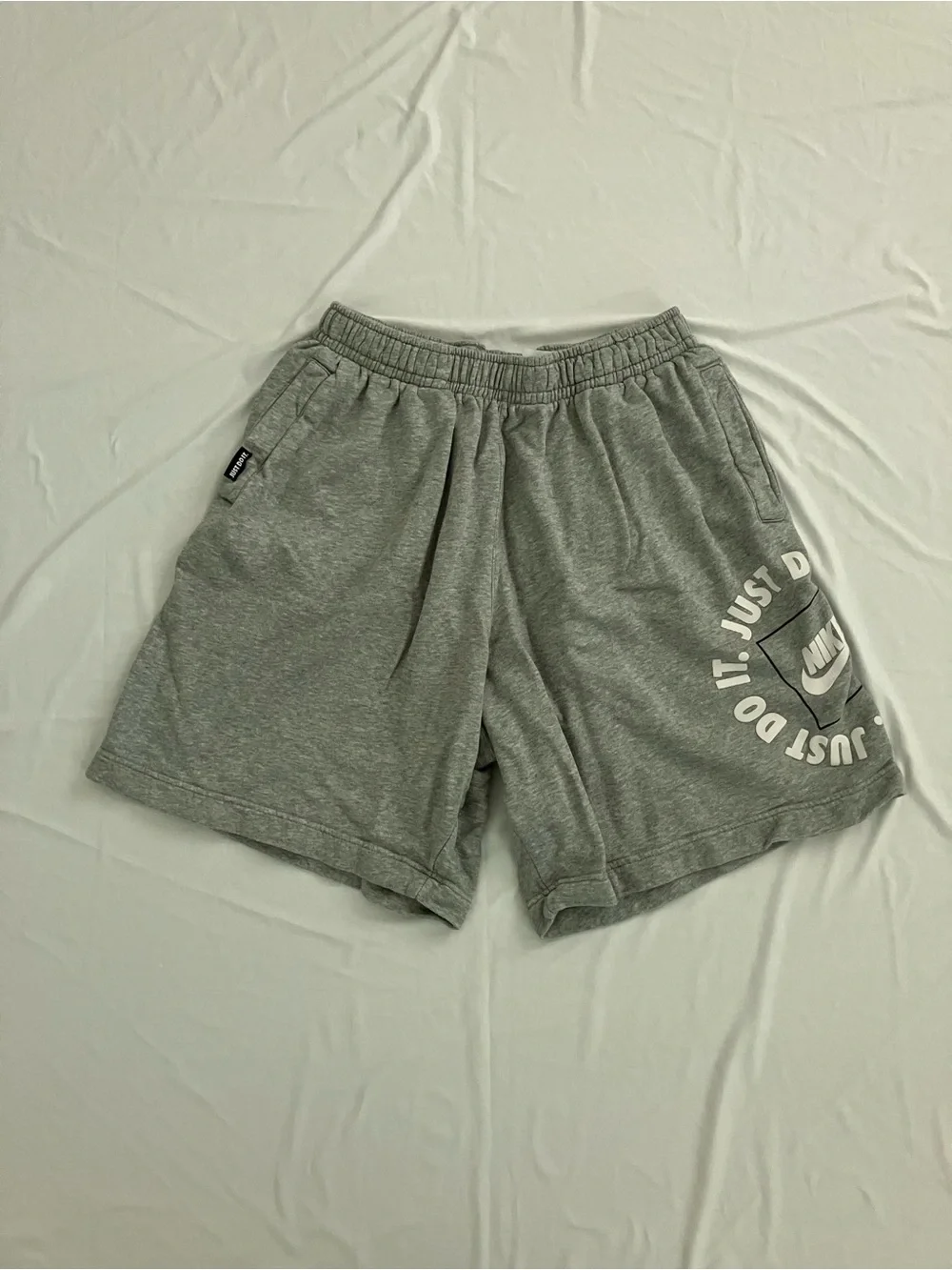 Nike Gray 'Just Do It' Athletic Shorts